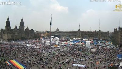 ¿Ya se llenó el Zócalo? Webcam transmite cierre de campaña de Claudia Sheinbaum - Revista Merca2.0 |