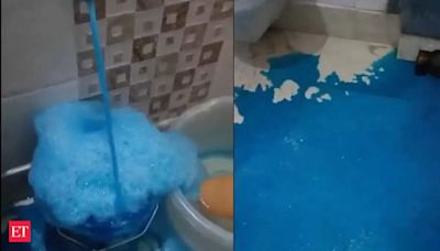 Viral video shows blue water coming out from taps in Outer Delhi - The Economic Times