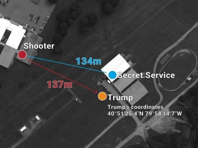 Rally gunman was only around 450 feet away from Donald Trump as he opened fire