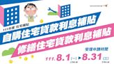 台南市自購及修繕住宅貸款利息補貼8/1上路