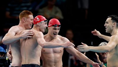 Swimming-Britain retain men's 4x200 metres freestyle gold