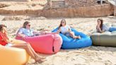 This pool-ready lounger inflates wide enough to fit your entire body and deflates small enough to fit in your bag