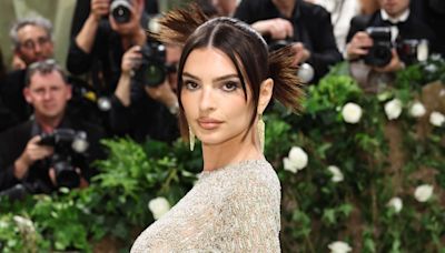 Emily Ratajkowski Wears a Butt-Baring, Naked Crystal Gown to the 2024 Met Gala as Expected