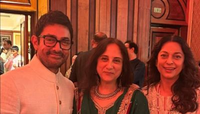 Juhi Chawla reunites with Aamir Khan at his ‘Ammi’ Zeenat Hussain's 90th birthday celebrations