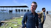 ‘Surreal’ scenes greet Gavin Newsom on visit to Corcoran and flooded Tulare Lake