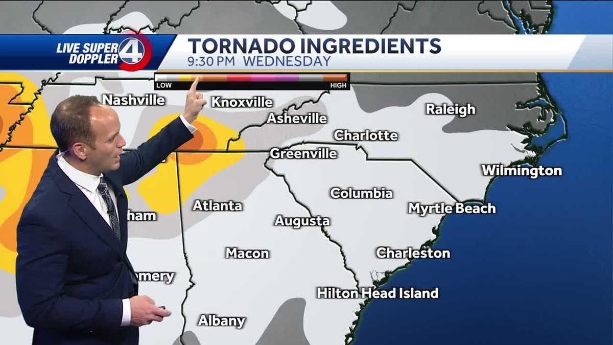 Forecast: Update on severe weather moving through SC, NC, GA