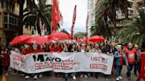 Manifestación del 1 de mayo en Málaga: los sindicatos claman por reducir la jornada manteniendo los salarios