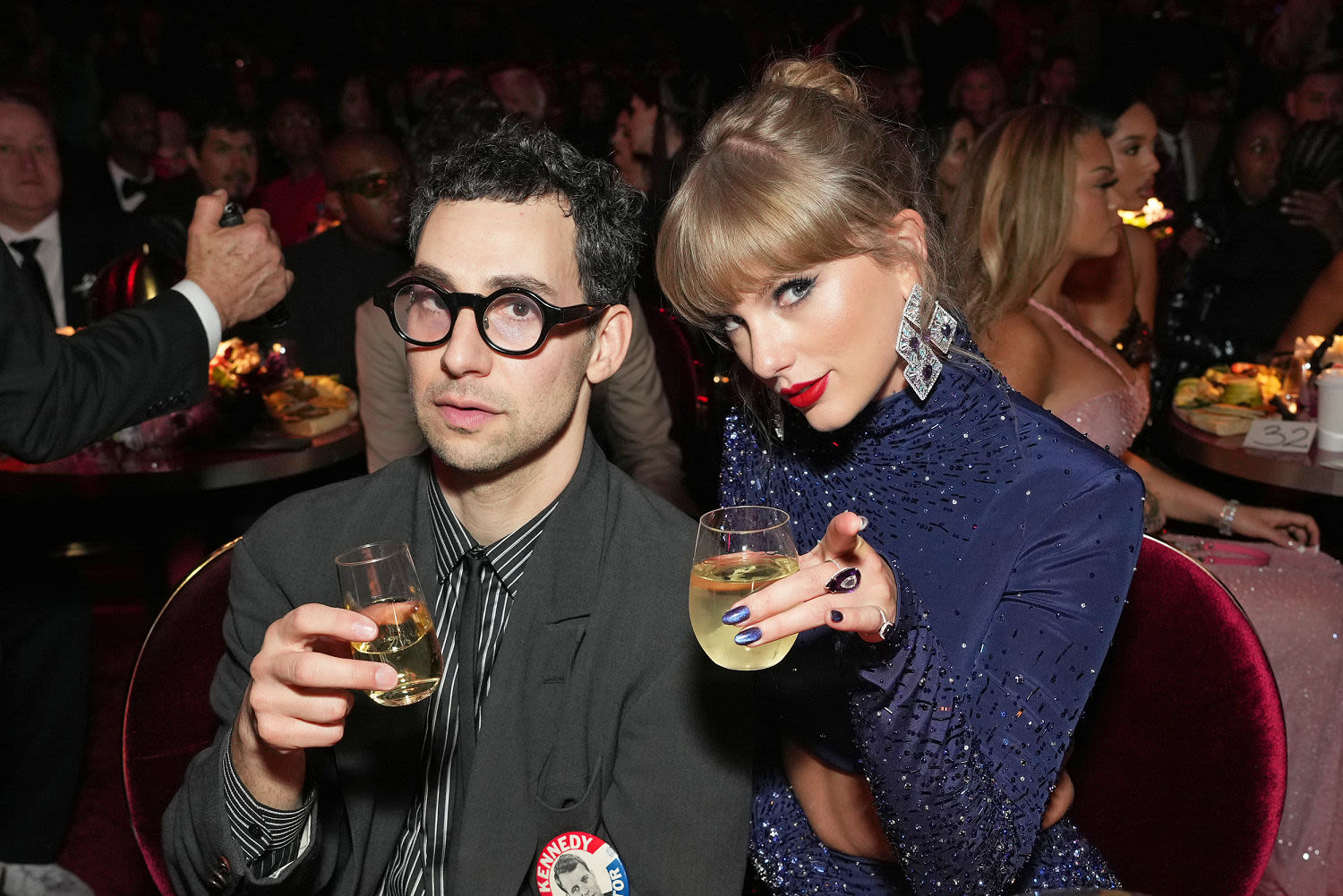 Jack Antonoff shares cute pic of Taylor Swift trying on his signature lenses: 'TTPD Forever'