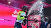 Girmay out of Giro with eye injury sustained in celebrating stage 10 win