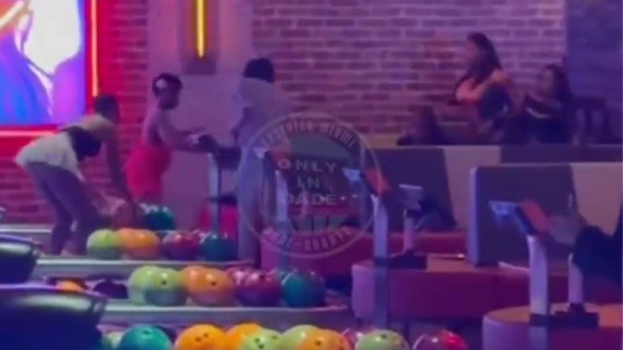 VIDEO: Woman throws bowling ball during brawl in Florida