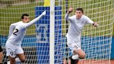 Aquinas boys soccer team one win away from Class A title after cracking Westhill's defense