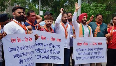 BJP youth wing holds protest, says AAP govt failed on all fronts