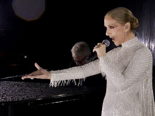 Céline Dion sings from Eiffel Tower at Olympics opening ceremony