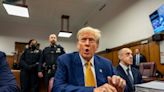 Trump fawns over his own ‘beautiful blue eyes’ as he denies falling asleep at trial
