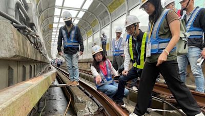 張嘉玲直擊捷運環狀線受損概況 民進黨團籲：侯友宜硬起來求償