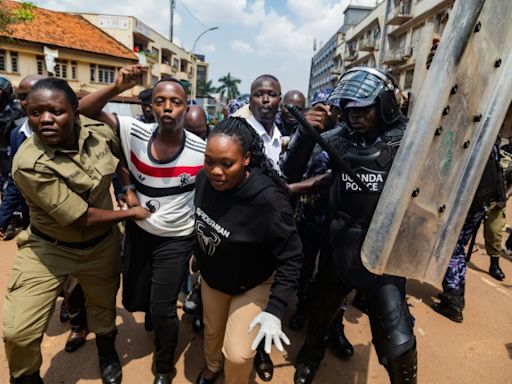 Uganda police detain protesters at anti-graft rallies