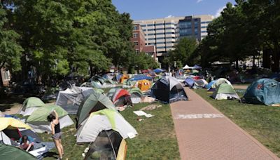 Pro-Palestinian protest at George Washington University enters 9th day; police took down Palestinian flags put up by students