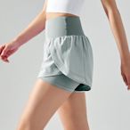 Coco衫-Lulu 新款瑜伽短褲女 假兩件透氣緊身彈力防走光運動短褲女 DS149-質量保障