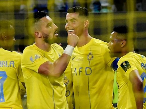 Show de Cristiano Ronaldo en el Al Nassr finalista de la Kings Cup: golazo de volea, baile, un gesto con Mané y la “aparición” de Messi