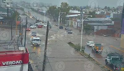 Vialidades colapsan por lluvias en Aguascalientes