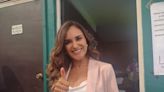 Alejandra Salazar, candidata a la alcaldía de Saltillo, acude a votar