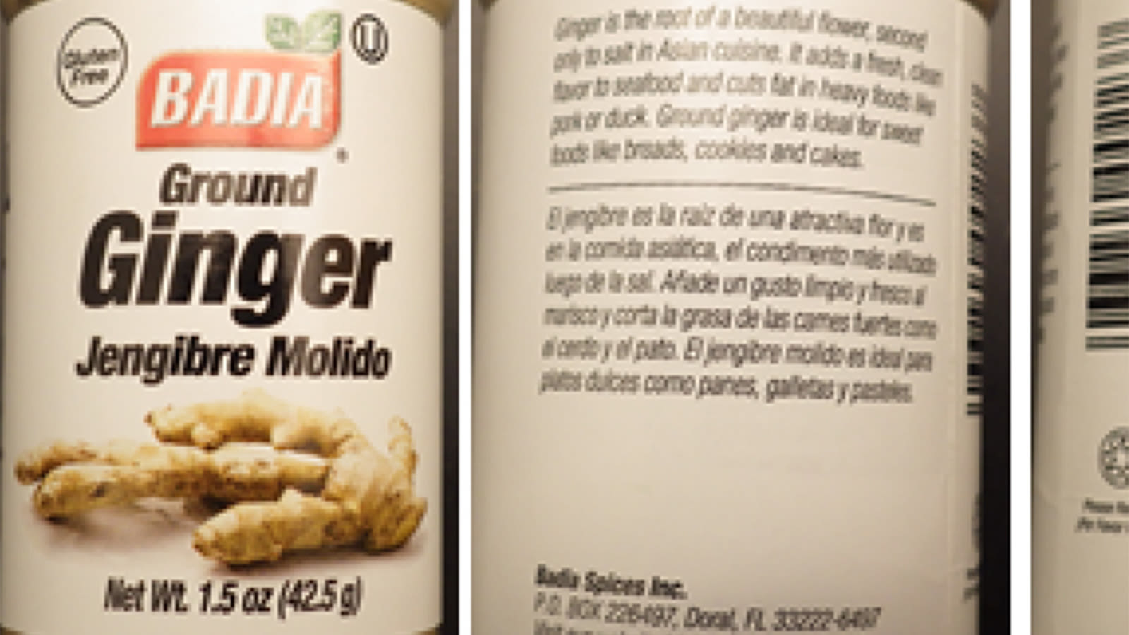 Consumer alert issued for elevated levels of lead found in Badia Spices Ground Ginger, Cinnamon