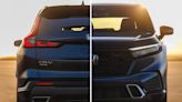 The 2023 Honda CR-V Shows Face, Fanny, and Hybrid Badges