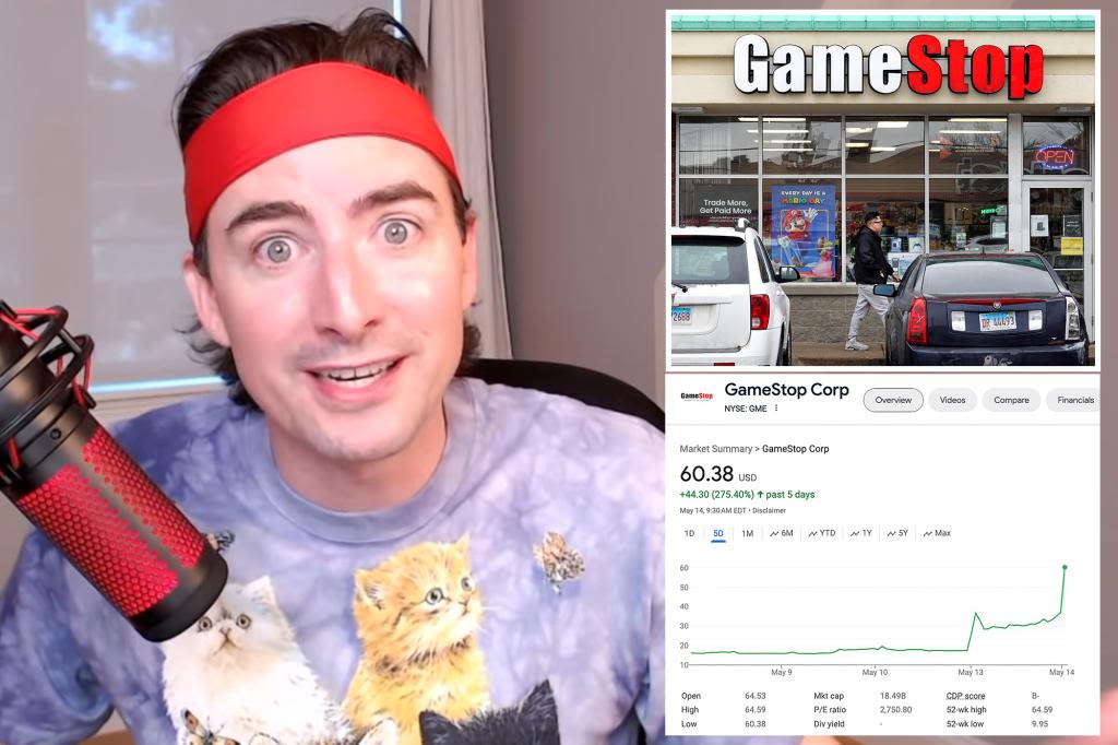 GameStop, AMC shares spike over 100% as ‘Roaring Kitty’ return reignites meme stock rally