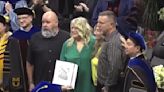 Riley Strain's parents weep accepting his diploma after mystery death