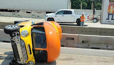 Oscar Mayer Wienermobile crashes; flips on its side on busy Chicago-area highway