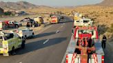Fiery crash, hazmat situation closes northbound I-15 between Los Angeles and Las Vegas