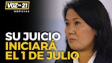 Rafael Vela afirma que juicio contra Keiko Fujimori iniciará el 1 de julio