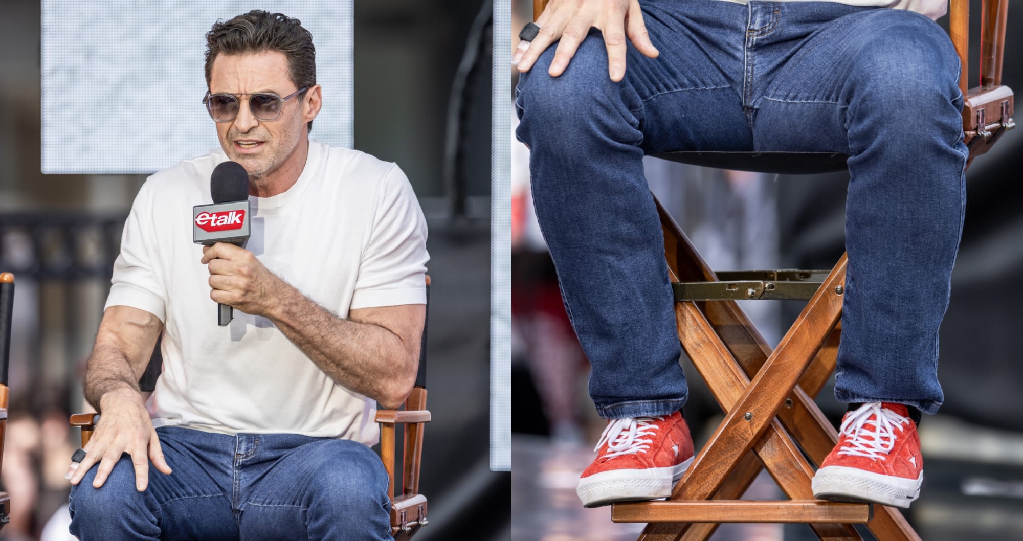 Hugh Jackman’s ‘Deadpool & Wolverine’ Promo Shoe Lineup Gets a Casual Update With Converse One Star Sneakers