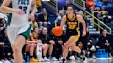 Caitlin Clark scores 21 and No. 5 Iowa makes 20 3s to roll past Florida Gulf Coast 100-62