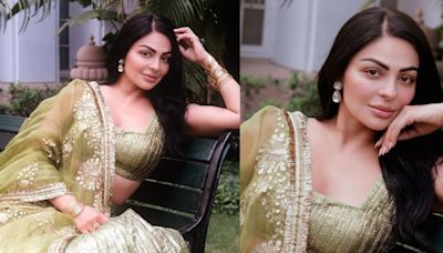 Neeru Bajwa's Metallic Green Lehenga Is Perfect For A Bridesmaid - News18