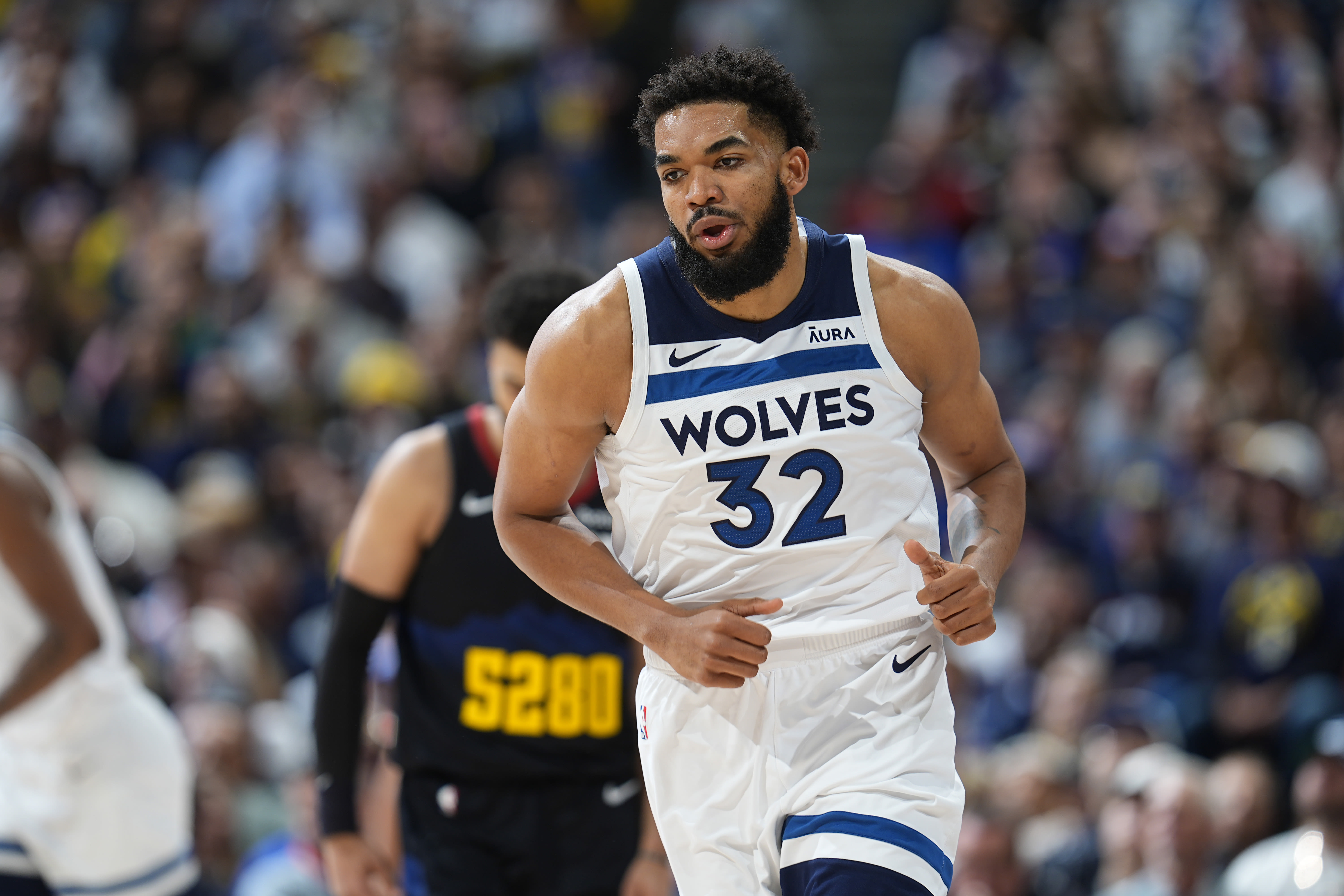 Karl-Anthony Towns of the Timberwolves receives the NBA's social justice award