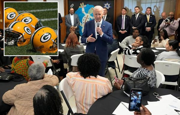 Biden falsely claims his Catholic school teacher was drafted by Green Bay Packers during Wisconsin appearance