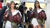 Rihanna Gets Edgy in White Tank Minidress and Cropped Jacket for A$AP Rocky’s Debut Paris Fashion Week Show