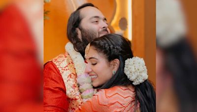 Anant Ambani, Radhika Merchant look radiant during Graha Shanti Puja