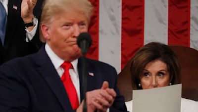 Trump Takes His Weird Nancy Pelosi Fetish to Capitol Hill