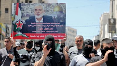 Palestinians in the occupied West Bank protest against Haniyeh’s killing