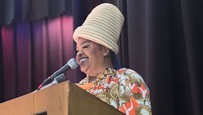 An emotional Jill Scott couldn’t hold back tears as she caught a glimpse of the new mural set to feature her at her alma mater, Girls' High in North Philly