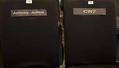 Fury vs Usyk seating plan shows Joshua is next to Ronaldo for heavyweight clash