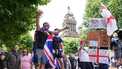 UK riots live: Hundreds of far-right march in Stoke and Manchester as counter protests kick off around country