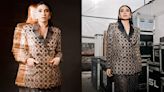 Karisma Kapoor shines brighter than starry night in black netted dress and blazer from Rahul Mishra