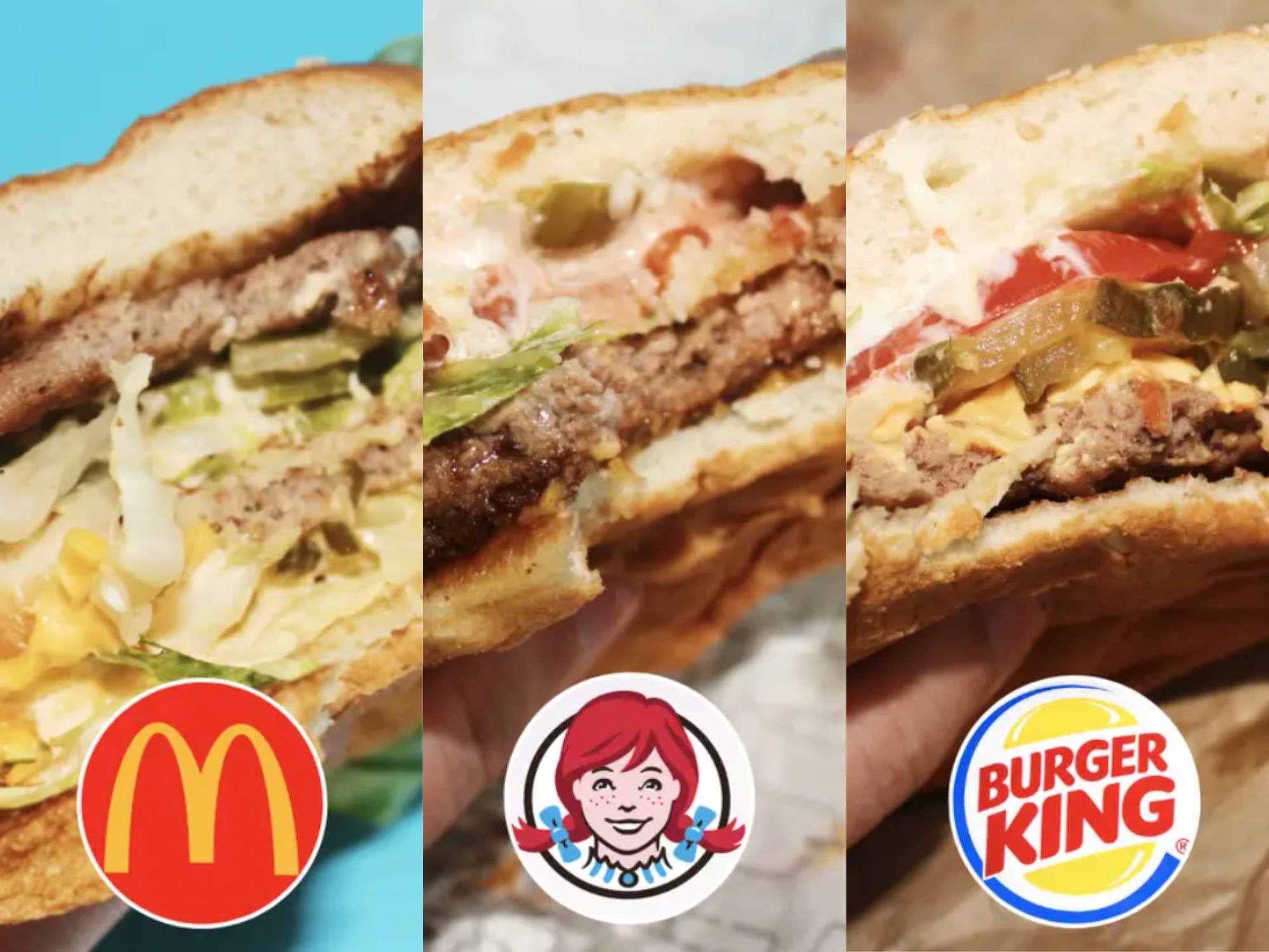 I tried the signature burgers from McDonald's, Wendy's, and Burger King. I found the Big Mac underwhelming.