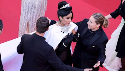 Cannes Security Guard Who Was Involved in the Kelly Rowland Incident Moves Actress Massiel Taveras Off the Carpet