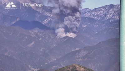 Two children injured as fire burns in San Gabriel Mountains above Glendora