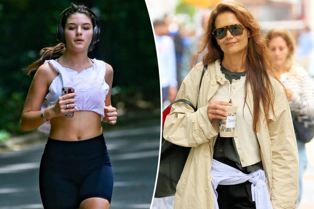 Suri Cruise, 18, goes for a run in Central Park before dinner with mom Katie Holmes