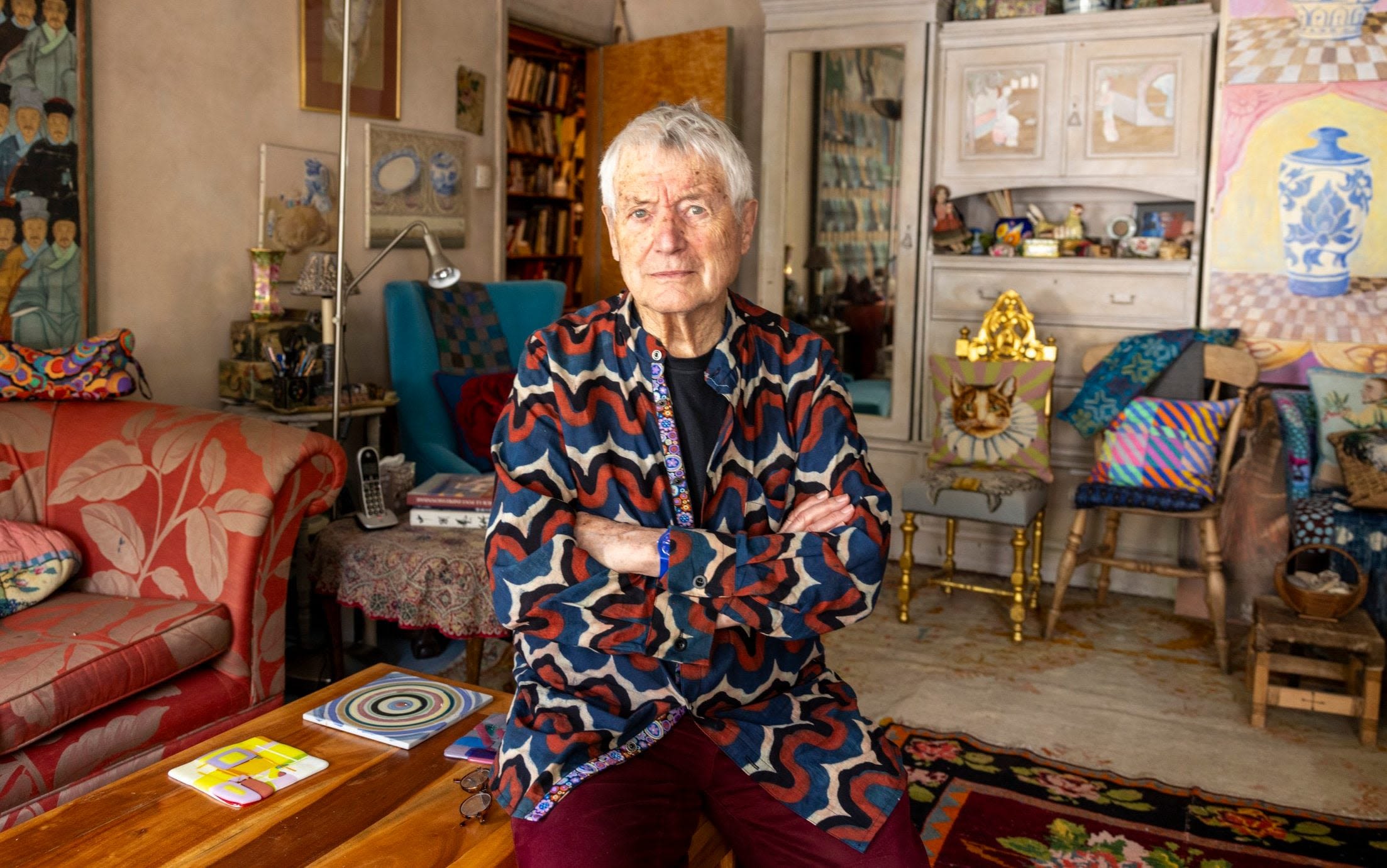 Kaffe Fassett: ‘I grew up in Orson Welles’s log cabin but I’ve put down roots in London’